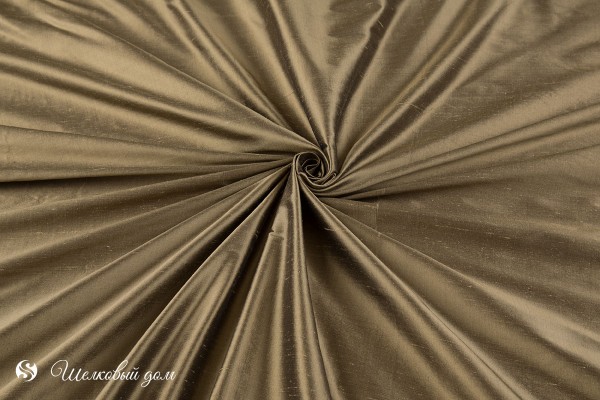 Темно-бронзовый натуральный шелк 100% 